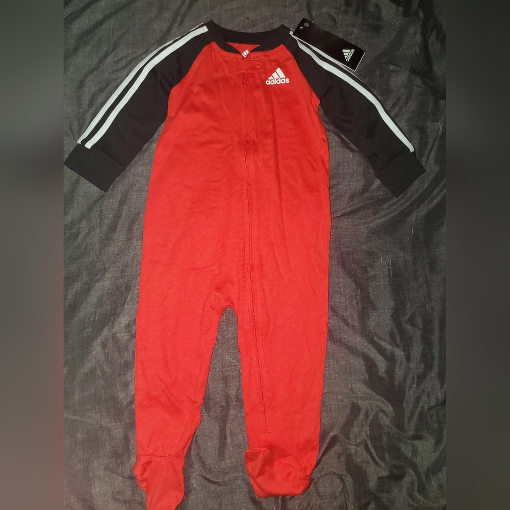 adidas Red and Black Kids One Piece